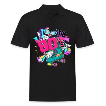 Années 80 J’aime Les années 80 - Polo Homme - noir - Devant - Kai (181cm)