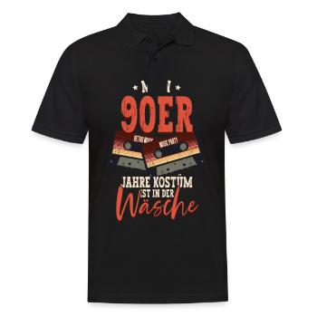 Mein 90er Kostüm Ist In Der Wäsche 90er Jahre - Männer Poloshirt - Schwarz - Vorne - Kai (181cm)
