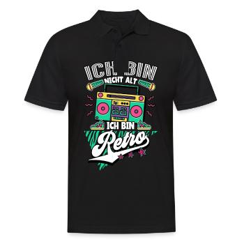 Ich Bin Nicht Alt Ich Bin Retro 90er Jahre - Männer Poloshirt - Schwarz - Vorne - Kai (181cm)