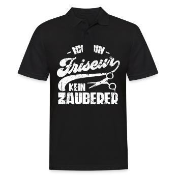 Ich Bin Friseur - Männer Poloshirt - Schwarz - Vorne - Kai (181cm)