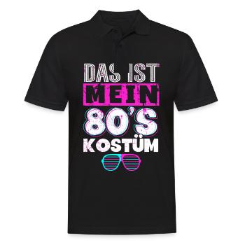 80er Jahre Das Ist Mein 80er Kostüm - Männer Poloshirt - Schwarz - Vorne - Kai (181cm)