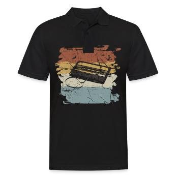 Cassette des années 90 des années 90 - Polo Homme - noir - Devant - Kai (181cm)