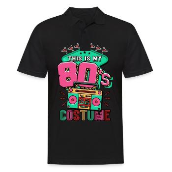 80s This is my 80s costume - Men's Polo Shirt - black - Front - Kai (181cm)