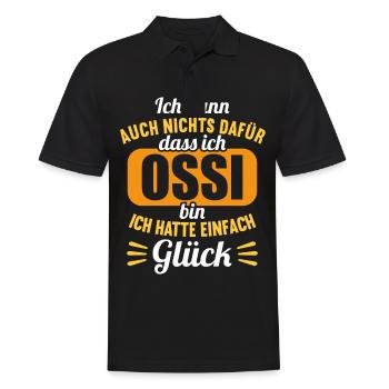 DDR Ostdeutschland Osten Ostalgie Ossi - Männer Poloshirt - Schwarz - Vorne - Kai (181cm)