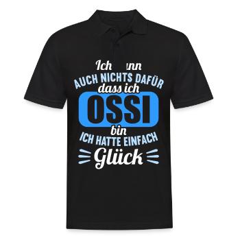 DDR Ostdeutschland Osten Ostalgie Ossi - Männer Poloshirt - Schwarz - Vorne - Kai (181cm)