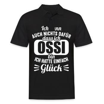 DDR Ostdeutschland Osten Ostalgie Ossi - Männer Poloshirt - Schwarz - Vorne - Kai (181cm)
