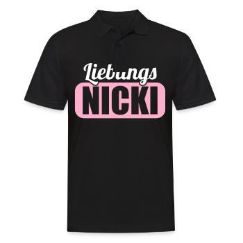 DDR Ostdeutschland Osten Ossi Lieblings Nicki - Männer Poloshirt - Schwarz - Vorne - Kai (181cm)