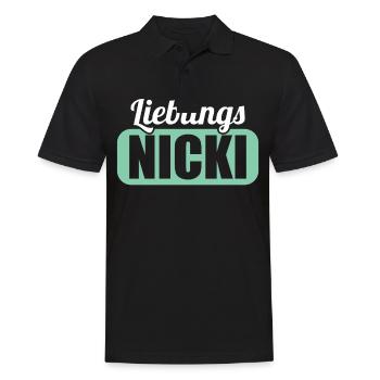 DDR Ostdeutschland Osten Ossi Lieblings Nicki - Männer Poloshirt - Schwarz - Vorne - Kai (181cm)