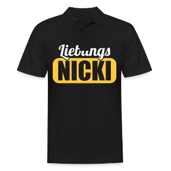 DDR Ostdeutschland Osten Ossi Lieblings Nicki - Männer Poloshirt - Schwarz - Vorne - Kai (181cm)