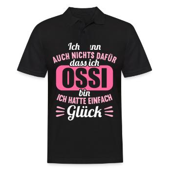 DDR Ostdeutschland Osten Ostalgie Ossi - Männer Poloshirt - Schwarz - Vorne - Kai (181cm)