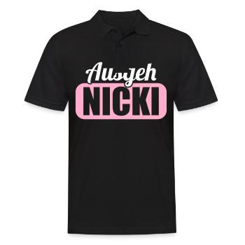 DDR Ostdeutschland Osten Ossi Ausgeh Nicki - Männer Poloshirt - Schwarz - Vorne - Kai (181cm)