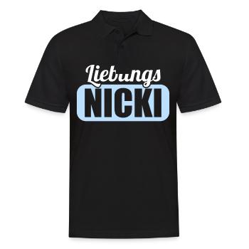 DDR Ostdeutschland Osten Ossi Lieblings Nicki - Männer Poloshirt - Schwarz - Vorne - Kai (181cm)