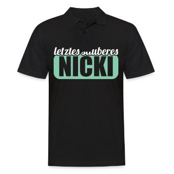DDR Osten Ossi Letztes sauberes Nicki - Männer Poloshirt - Schwarz - Vorne - Kai (181cm)