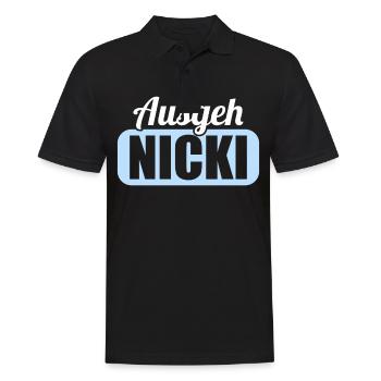 DDR Ostdeutschland Osten Ossi Ausgeh Nicki - Männer Poloshirt - Schwarz - Vorne - Kai (181cm)