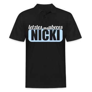 DDR Osten Ossi Letztes sauberes Nicki - Männer Poloshirt - Schwarz - Vorne - Kai (181cm)
