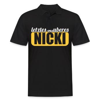 DDR Osten Ossi Letztes sauberes Nicki - Männer Poloshirt - Schwarz - Vorne - Kai (181cm)