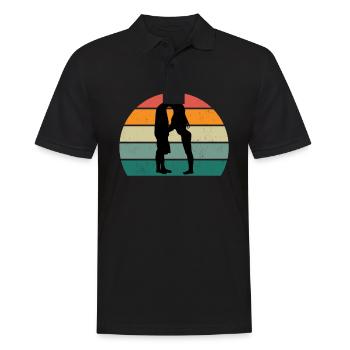 Heiraten Heirat Hochzeit Freund Freundin Ehe Liebe - Männer Poloshirt - Schwarz - Vorne - Kai (181cm)