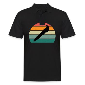 Maler Malerin Zeichnen Zeichner Zeichnerin Farbe - Männer Poloshirt - Schwarz - Vorne - Kai (181cm)