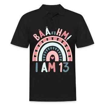 13 ans Rainbow Rainbow 13ème anniversaire - Polo Homme - noir - Devant - Kai (181cm)