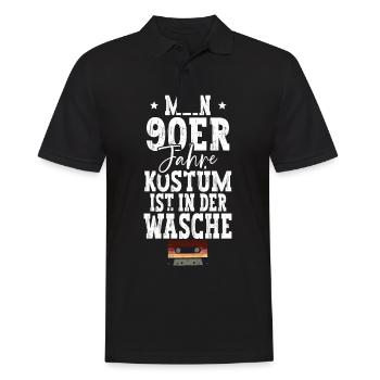 Mein 90er Kostüm Ist In Der Wäsche 90er Jahre - Männer Poloshirt - Schwarz - Vorne - Kai (181cm)