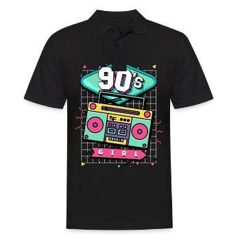 90s 90s Girl - Men's Polo Shirt - black - Front - Kai (181cm)
