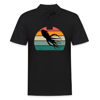 Sea Ocean Water Fish Fish Crab Crab Jellyfish - Men's Polo Shirt - black - Front - Kai (181cm)