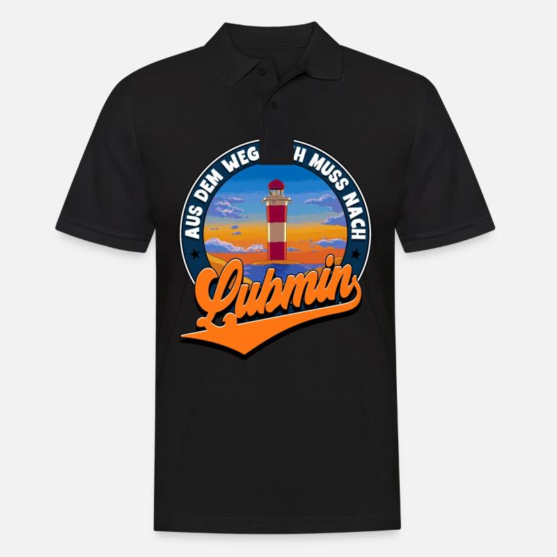 Lubmin - Männer Poloshirt - Schwarz
