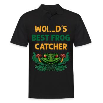 Der Beste Frosch Fänger der Welt Frosch mit Frosch - Männer Poloshirt - Schwarz - Vorne - Kai (181cm)