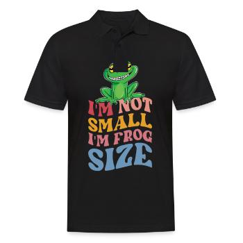 Ich bin nicht klein, ich bin grösser als ein - Männer Poloshirt - Schwarz - Vorne - Kai (181cm)