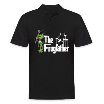 The Frogfather ist der grösse Frosch Fänger im - Männer Poloshirt - Schwarz - Vorne - Kai (181cm)