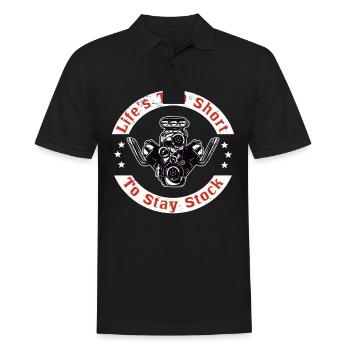 Muscel Car V8 Turbocharger Tuning Rennwagen - Männer Poloshirt - Schwarz - Vorne - Kai (181cm)