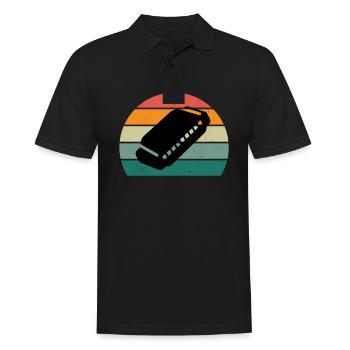 Mundharmonikas Mundharmonikaspieler Mundharmonikas - Männer Poloshirt - Schwarz - Vorne - Kai (181cm)