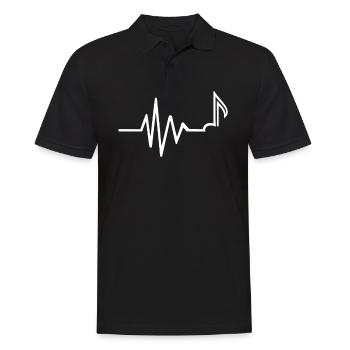 Musiker Musikerin Musik spielen musizieren Musik - Männer Poloshirt - Schwarz - Vorne - Kai (181cm)