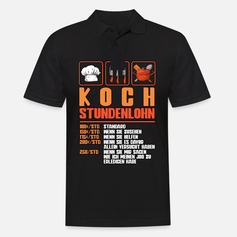 Koch - Männer Poloshirt - Schwarz