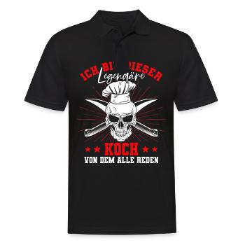 Ich Bin Dieser Legendäre Koch - Männer Poloshirt - Schwarz - Vorne - Kai (181cm)