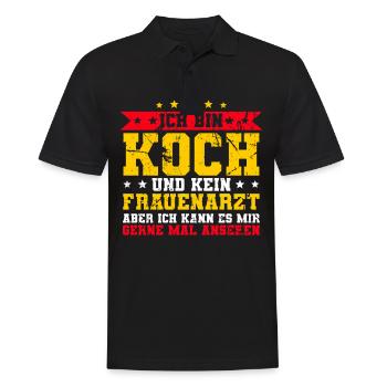 Ich Bin Koch - Männer Poloshirt - Schwarz - Vorne - Kai (181cm)