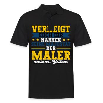 Maler - Männer Poloshirt - Schwarz - Vorne - Kai (181cm)
