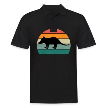 Opossum Oppssums Oposum Nager Nagetier Beutel - Männer Poloshirt - Schwarz - Vorne - Kai (181cm)