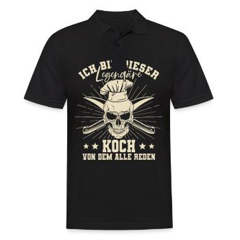 Ich Bin Dieser Legendäre Koch - Männer Poloshirt - Schwarz - Vorne - Kai (181cm)
