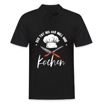 Der Tut Nix Der Will Nur Kochen Koch - Männer Poloshirt - Schwarz - Vorne - Kai (181cm)