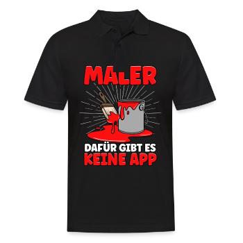 Maler - Männer Poloshirt - Schwarz - Vorne - Kai (181cm)