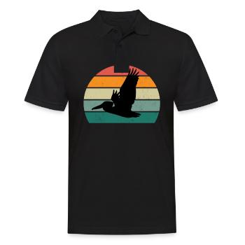 Pélicans Grand bec Mouches Oiseaux Pélican - Polo Homme - noir - Devant - Kai (181cm)