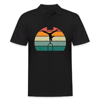 Parkour Runner Parkour Runner Obstacle Ninja - Men's Polo Shirt - black - Front - Kai (181cm)