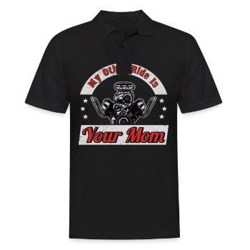 Muscel Car V8 Turbocharger Tuning Rennwagen - Männer Poloshirt - Schwarz - Vorne - Kai (181cm)