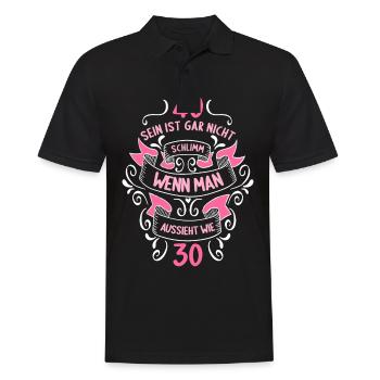 40 sein ist nicht schlimm wenn man 40 Geburtstag - Männer Poloshirt - Schwarz - Vorne - Kai (181cm)
