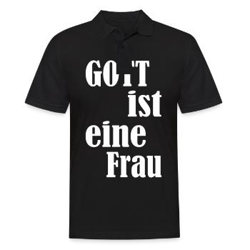 Weltfrauentag Gott Ist Eine Frau - Männer Poloshirt - Schwarz - Vorne - Kai (181cm)