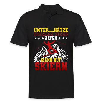 Skifahren Ski - Männer Poloshirt - Schwarz - Vorne - Kai (181cm)