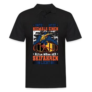 Skifahren Ski - Männer Poloshirt - Schwarz - Vorne - Kai (181cm)