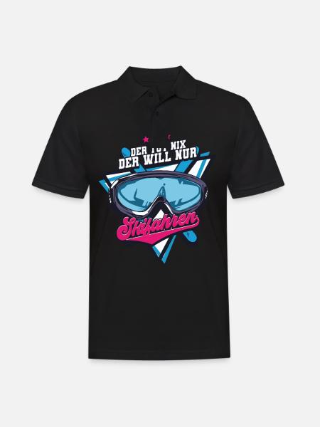 Skifahren Ski - Männer Poloshirt - Schwarz