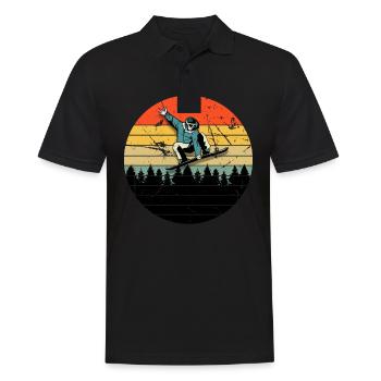 Snowboard - Männer Poloshirt - Schwarz - Vorne - Kai (181cm)